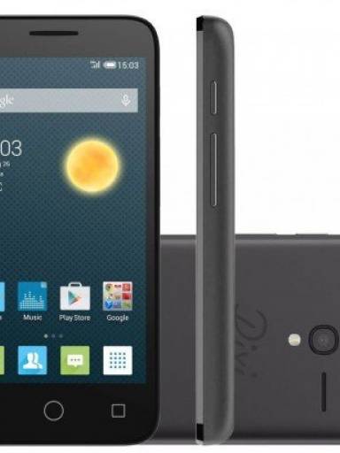 Smartphone Alcatel Pixi 3 TELA 4.5 4G OT5017A Desbloqueado Preto